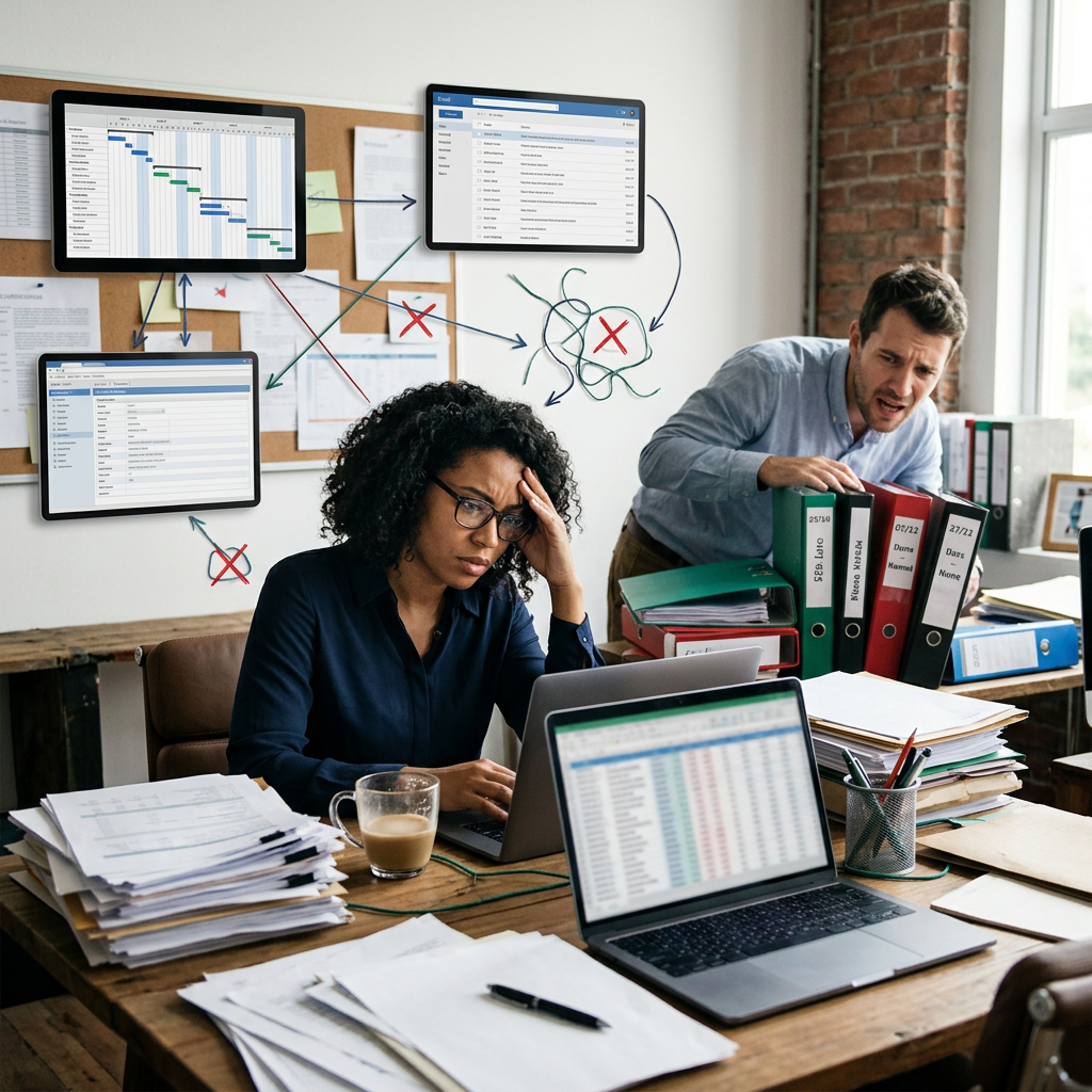 El peligro de usar múltiples herramientas desconectadas — CRM de ventas para pymes: el costo de no tener control